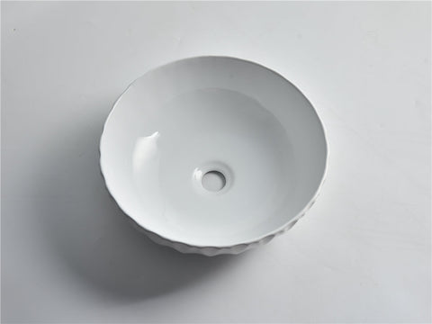 Claya - Ruby-40 Bowl Shaped Basin, Gloss White