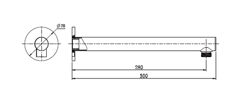 Modern National - Round Shower Arm
