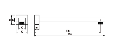 Modern National - Square Shower Arm