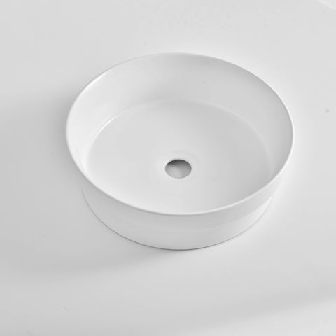 Claya - Semi-40-MW Semi Insert Basin, Matte White