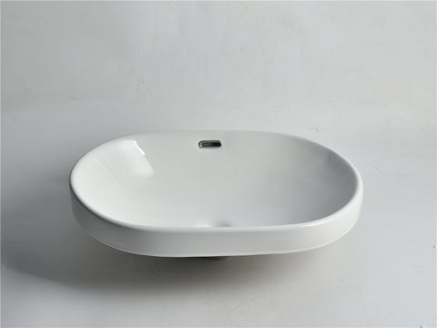 Claya - SEMI-60 Semi Insert Basin, Gloss White