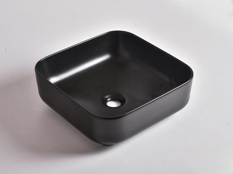 Claya - SQ-385-MB Square Basin, Matte Black