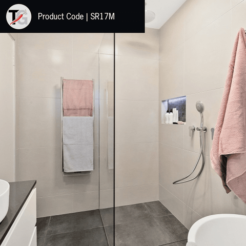 Thermogroup - 240V Round Ladder Heated Towel Rail W400xH1120xD122mm