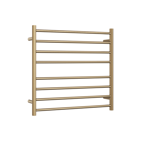 Thermogroup - Brushed Nickel Round Ladder Heated Towel Rail W750xH700x122mm