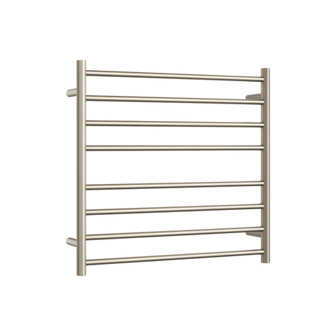 Thermogroup - Brushed Nickel Round Ladder Heated Towel Rail W750xH700x122mm