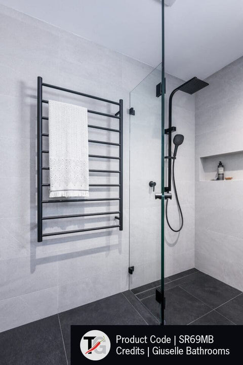 Thermogroup - 240V Round Ladder Heated Towel Rail W700xH1200xD122mm