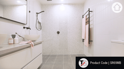 Thermogroup - 240V Round Ladder Heated Towel Rail W700xH1200xD122mm