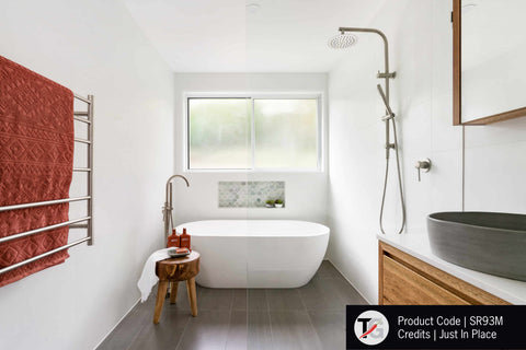 Thermogroup - 240V Round Ladder Heated Towel Rail W900xH750xD122mm
