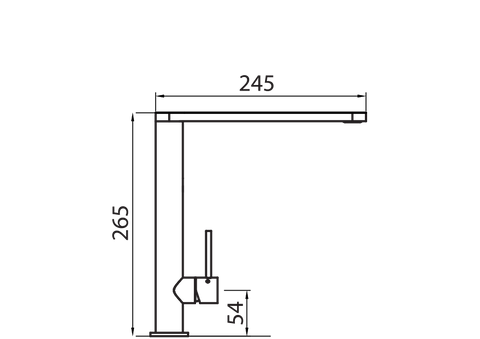 Oliveri - Essente 316 Stainless Steel Right Angle Mixer