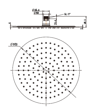 Modern National -Modern National - Stainless Steel Round Shower Head 300mm