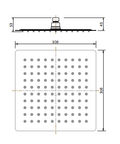 Modern National -Modern National - Stainless Steel Square Shower Head 300mm
