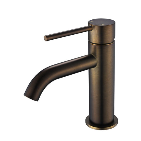 Modern National - Star Mini Short Basin Mixer Curved Spout