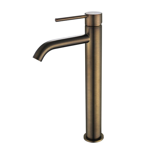 Modern National - Star Mini High Rise Basin Mixer Curved Spout