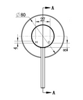Modern National -Modern National - Star Mini Shower Mixer 80mm TRIM KIT