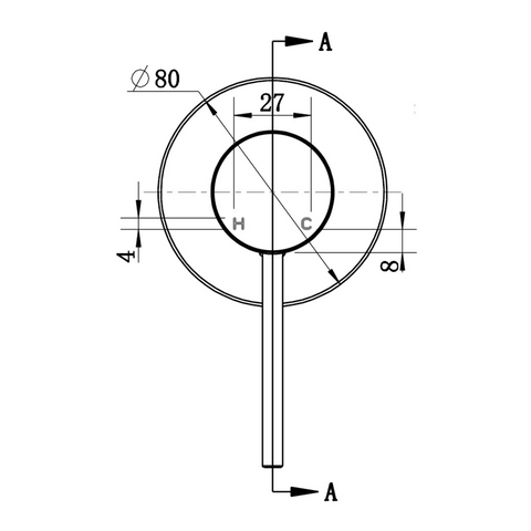 Modern National -Modern National - Star Mini Shower Mixer 80mm TRIM KIT