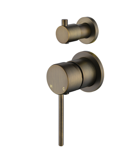 Modern National - Star Mini Shower Diverter Mixer Small Backplate