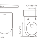 Lafeme Una FB104 installation and dimensions diagram