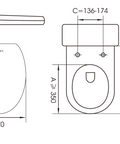 Lafeme Vera FB108 installation and dimensions diagram