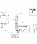 Lafeme Crawford ST21 smart toilet installation and trap diagram