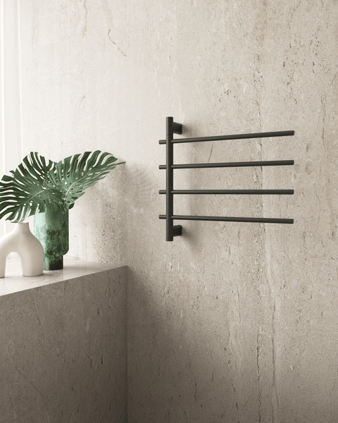 Thermogroup - 240V Round Swivel Heated Towel Rail W595xH540xD104mm