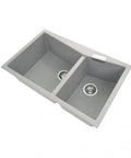 Concrete Grey Carysil Granite Double Bowl Kitchen Sink 800x500mm