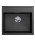 Black Carysil Waltz 560FE Granite Single Bowl Stone Kitchen Sink 560*510mm