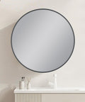 Carysil Round Gun Metal Grey Framed Mirror 800mm