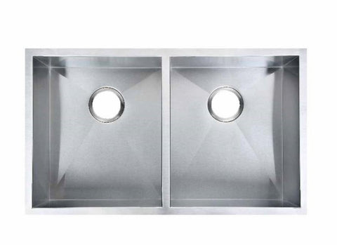 Chrome Stainless Steel Double Bowl Kitchen Sink 820x457x230mm