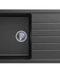 Black Carysil Granite Single Bowl Kitchen Sink 1000x500mm