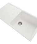 White Carysil Granite Single Bowl Kitchen Sink 1000x500mm