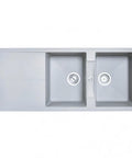 Concrete Grey Carysil Granite Double Bowl Kitchen Sink 1150x500mm