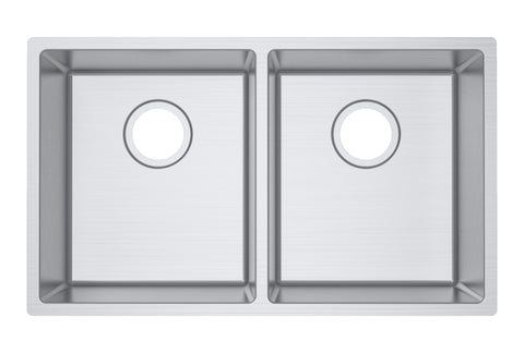 Chrome Stainless Steel Double Bowl Kitchen Sink 740x440x200mm