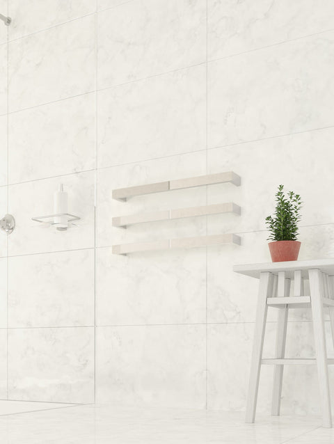 Thermogroup - 12V Square Single Bar Heated Towel Rail W632xH40xD100mm