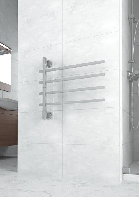 Thermogroup - 240V Square Swivel Heated Towel Rail W600xH540xD99mm