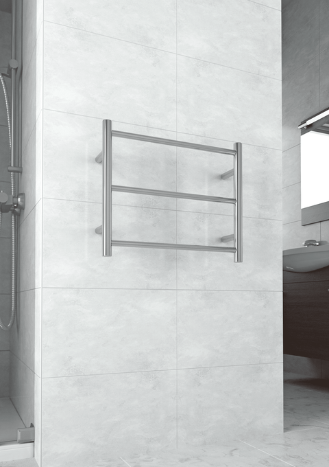Thermogroup - 240V Round Ladder Heated Towel Rail W550xH450xD122mm