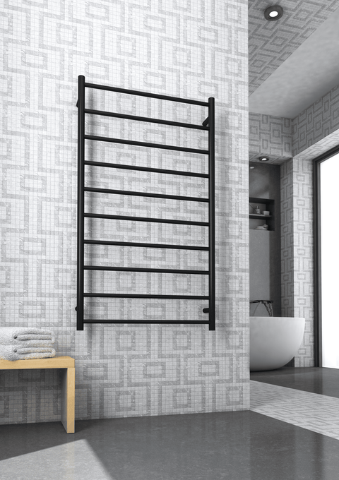 Thermogroup - 240V Round Ladder Heated Towel Rail W700xH1200xD122mm