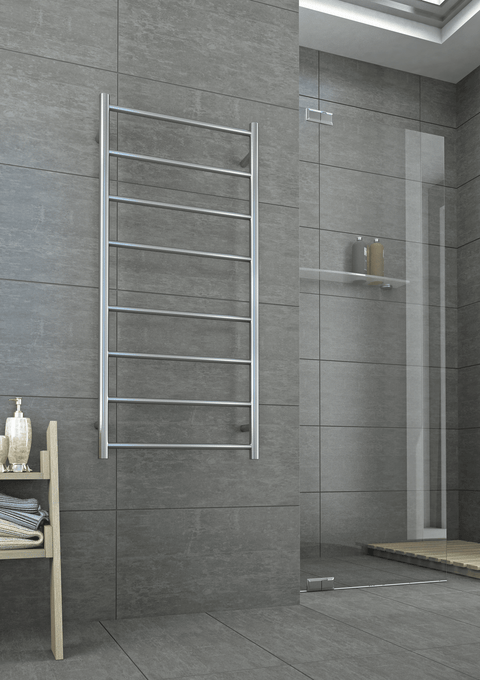 Thermogroup - 240V Round Ladder Heated Towel Rail W530xH1120xD122mm