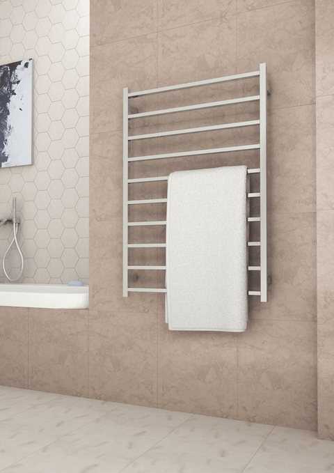 Thermogroup - 240V Square Ladder Heated Towel Rail W800xH1160xD120mm