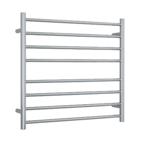 Thermogroup - Brushed Nickel Round Ladder Heated Towel Rail W750xH700x122mm
