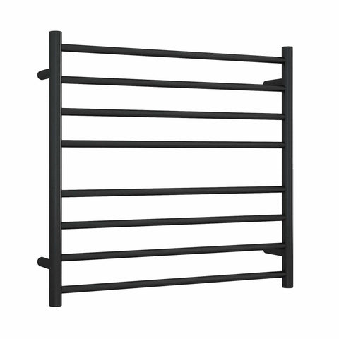 Thermogroup - Brushed Nickel Round Ladder Heated Towel Rail W750xH700x122mm
