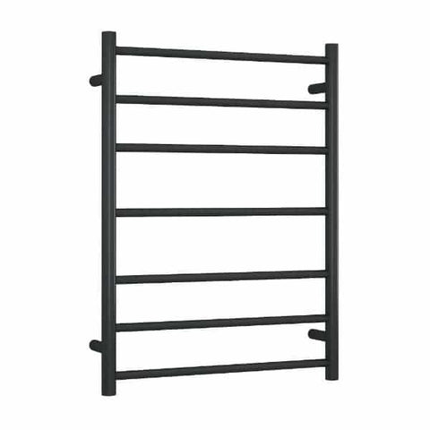 Thermogroup -  Matte Black Round Ladder Heated Towel Rail