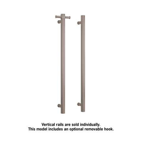 Thermogroup - Round Vertical Heated Towel Rail W142xH900xD100mm
