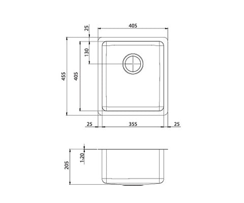 Oliveri - Sonetto Standard Bowl Universal Sink