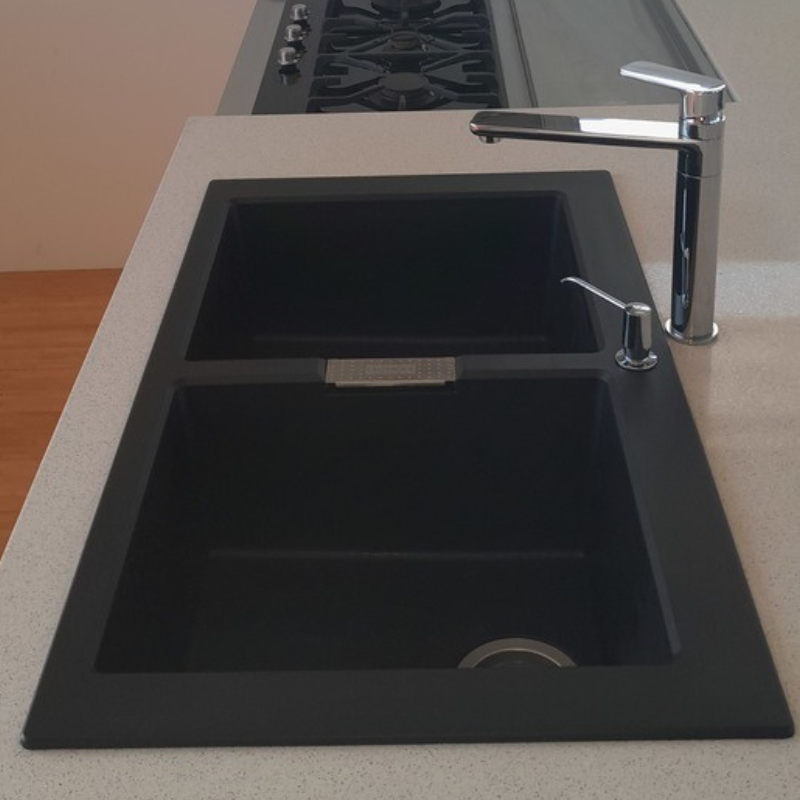 Double Bowl Black Sink - FRANKE Sirius 2.0 S2D620CB