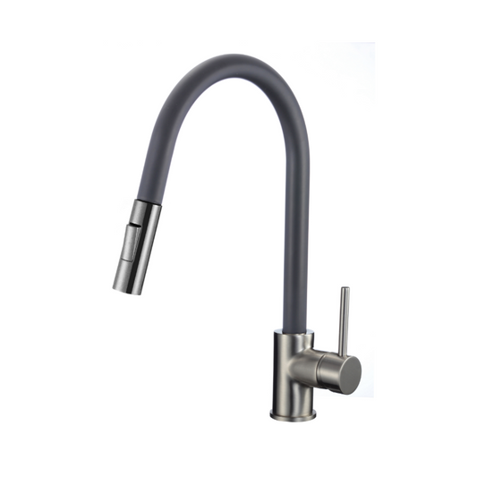 Star - Black and Brushed Nickel Pull Out Mixer Tap