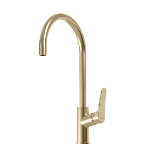 Oliveri Verona Goose Neck Kitchen Mixer Classic Gold VA306503CG