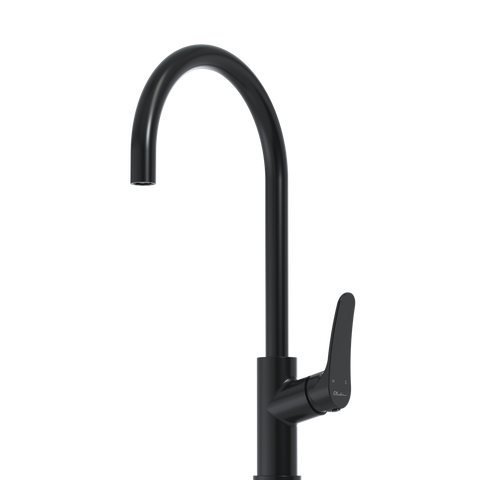 Oliveri Verona Goose Neck Kitchen Mixer Matte Black VA306516MB