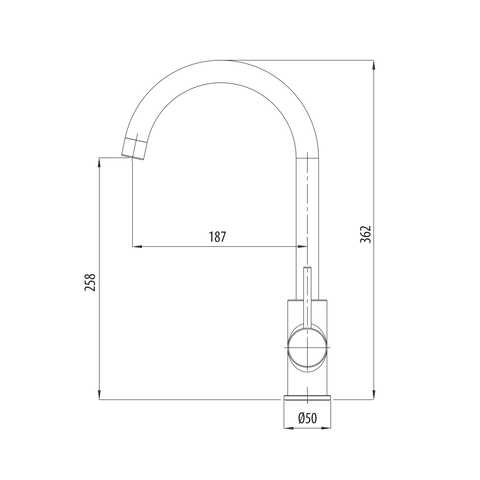 Oliveri - Venice Goose Neck Mixer