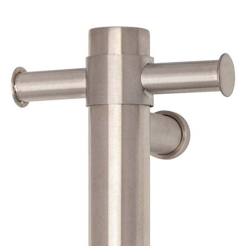 Thermogroup - Round Vertical Heated Towel Rail W142xH900xD100mm