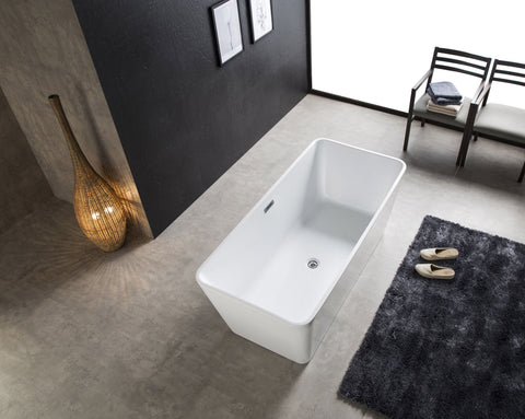 Alpine - Galaxy Square Freestanding Bath 130cm White